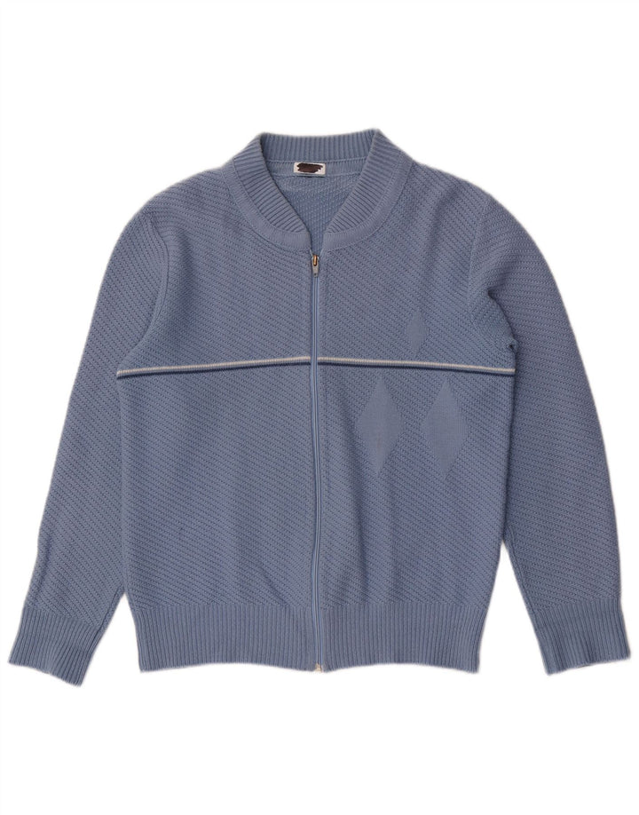 Cardigan Vintage pentru bărbați, cu dungi albastre medii