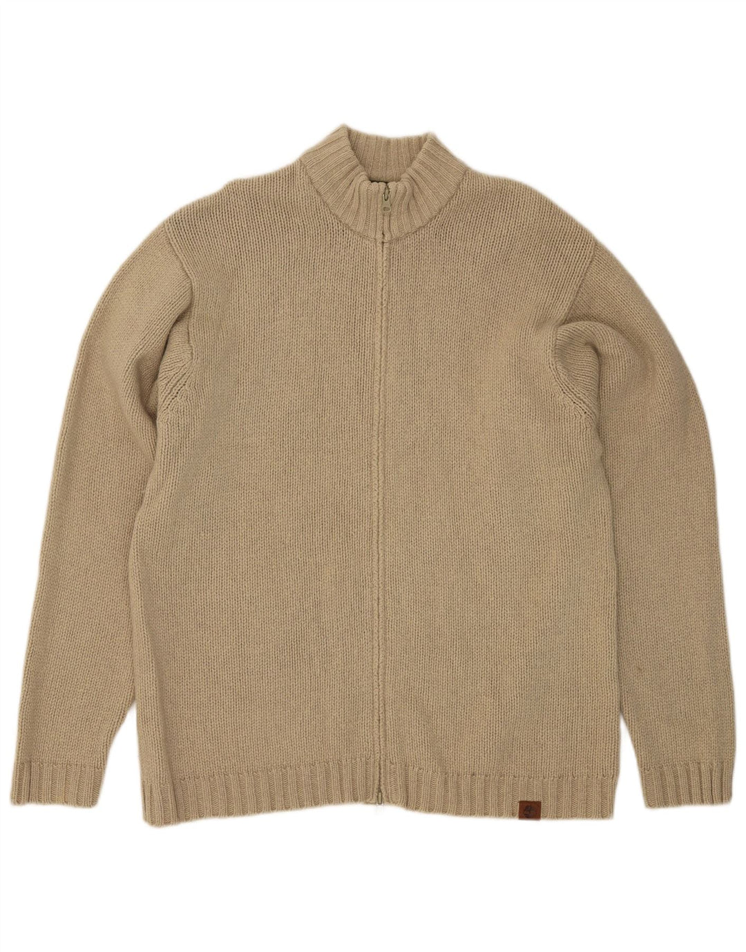 Pulover cardigan pentru bărbați Timberland XL, bej, lână de miel