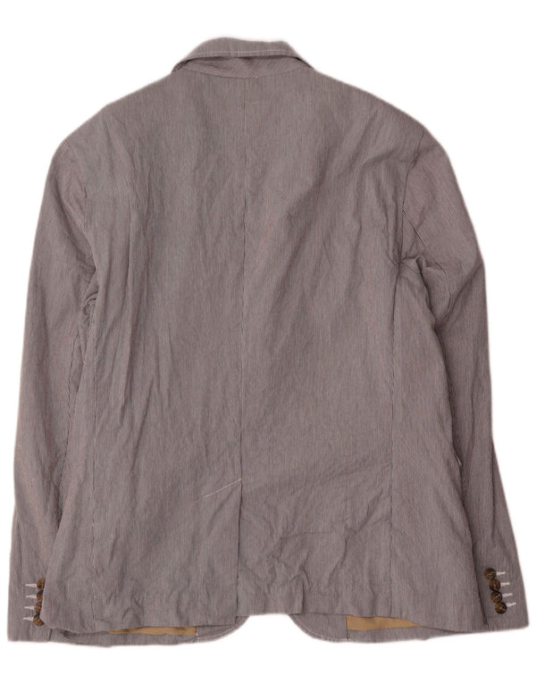 Sacou Tommy Hilfiger pentru bărbați, cu 2 nasturi, UK 42 XL, bumbac cu dungi gri