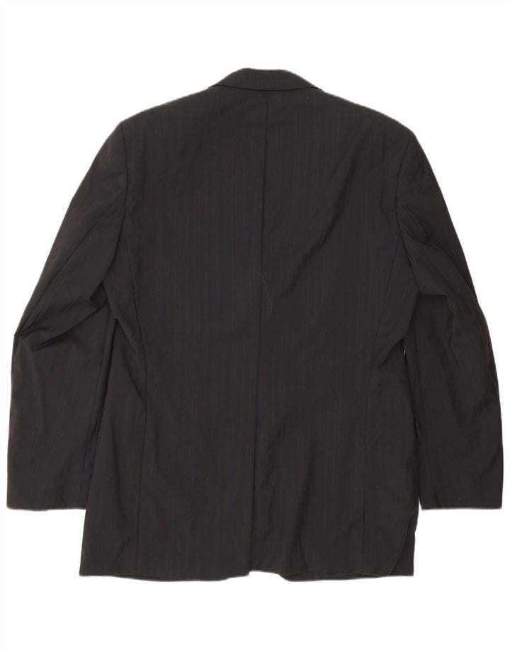 Blazer pentru bărbați Hugo Boss, cu 3 nasturi, IT 50, mare, bleumarin, cu dungi