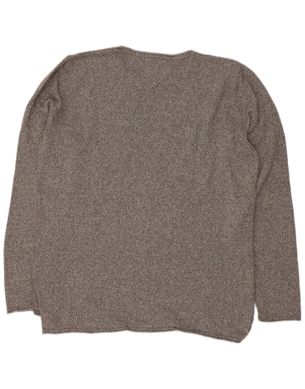 Pulover Tommy Hilfiger pentru bărbați, cu gât crew, bumbac cu pete, gri mediu