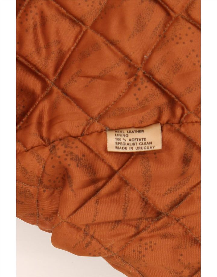Jachetă de piele vintage pentru bărbați UK 42 XL din piele kaki
