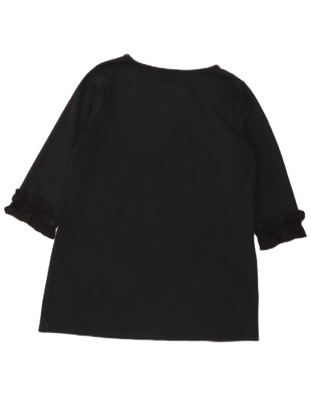 Top cu tunică cu mâneci 3/4 pentru femei Marks & Spencer UK 12 bumbac mediu negru