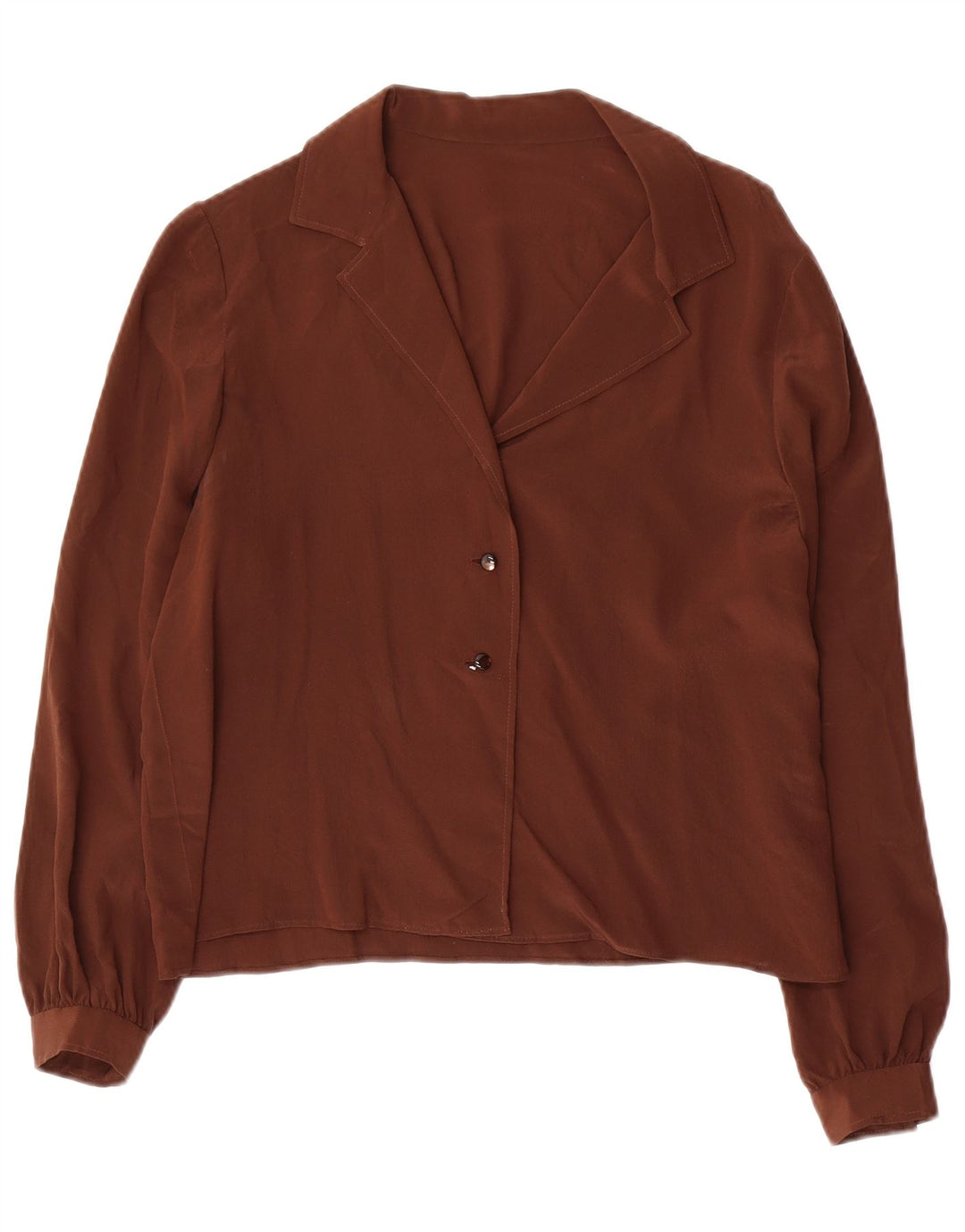 Bluză cămașă pentru femei VINTAGE UK 16 Maro mare