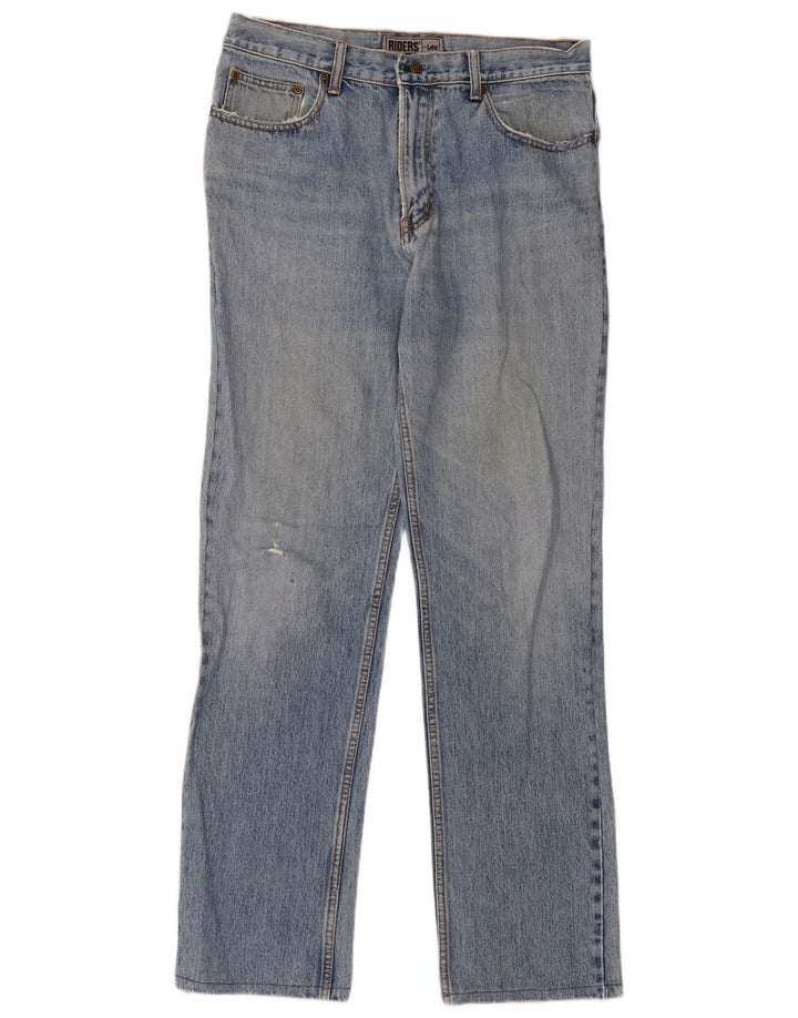 Blugi Lee Riders Distressed Straight W34 L33 Bumbac albastru