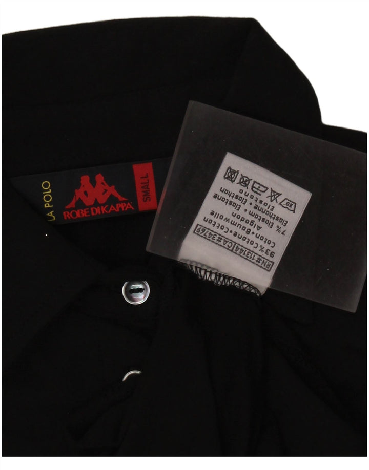 Cămașă polo KAPPA pentru femei UK 8, bumbac negru mic