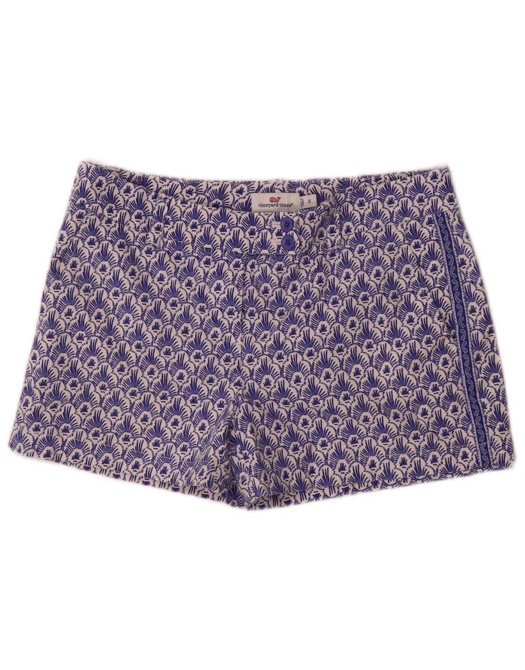 VINEYARD VINES Womens Abstract Pattern Casual Shorts US 2 XS W30  Blue