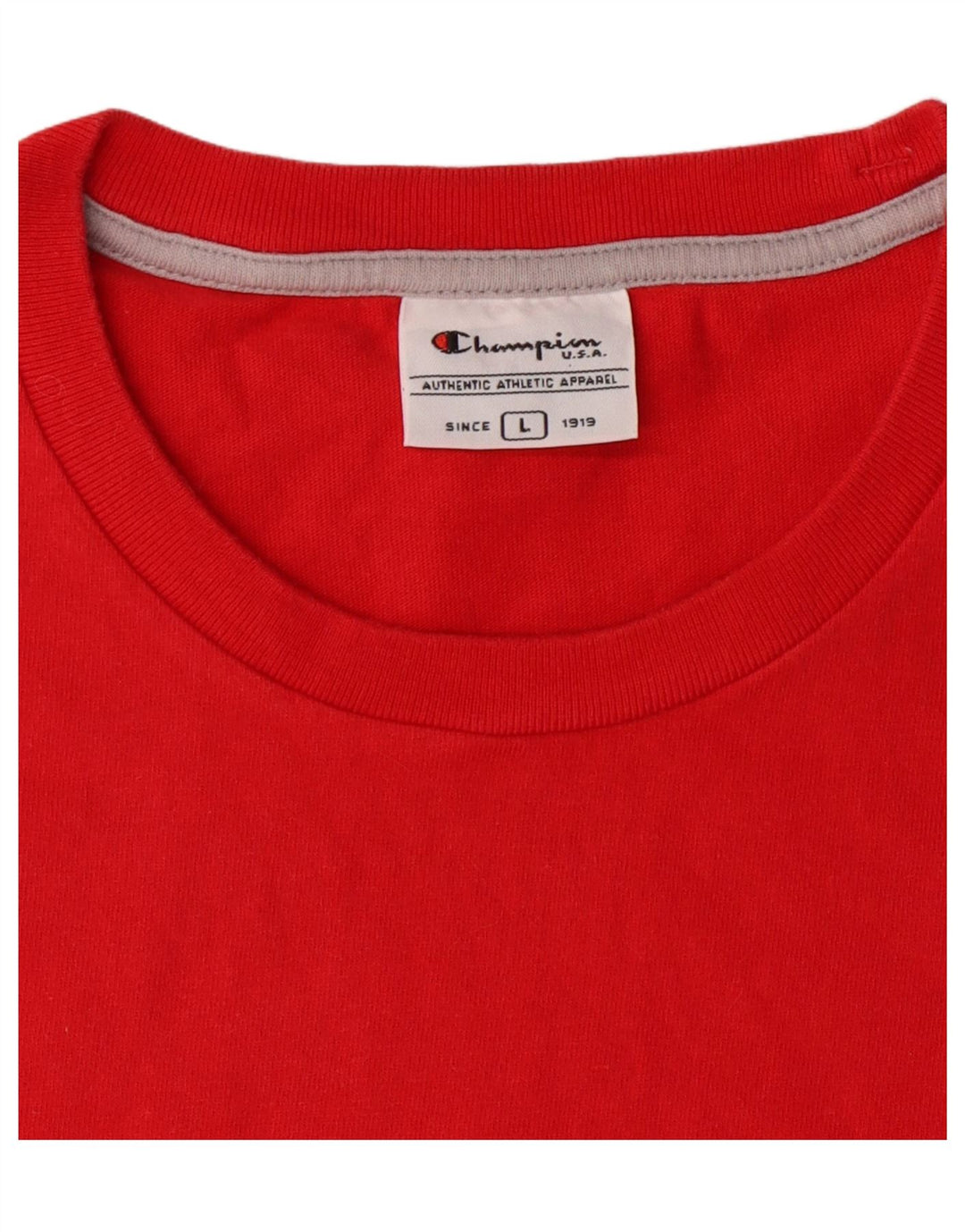 CHAMPION Womens Graphic T-Shirt Top UK 14 Large Red Vintage Champion and Second-Hand Champion from Messina Hembry 