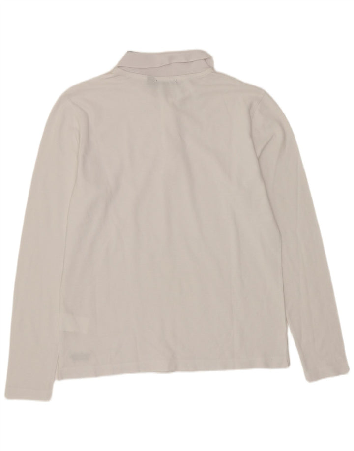 Cămașă polo Calvin Klein pentru bărbați, bumbac alb mediu