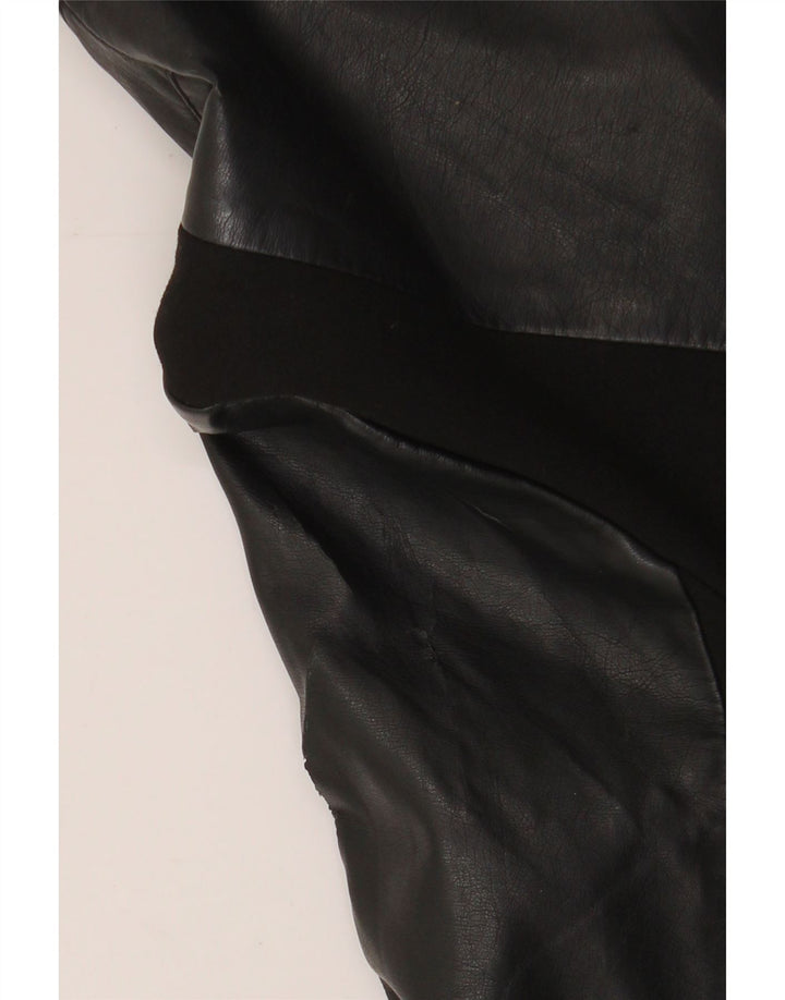 French Connection Jachetă pentru femei Crop Biker UK 6 XS Poliuretan negru