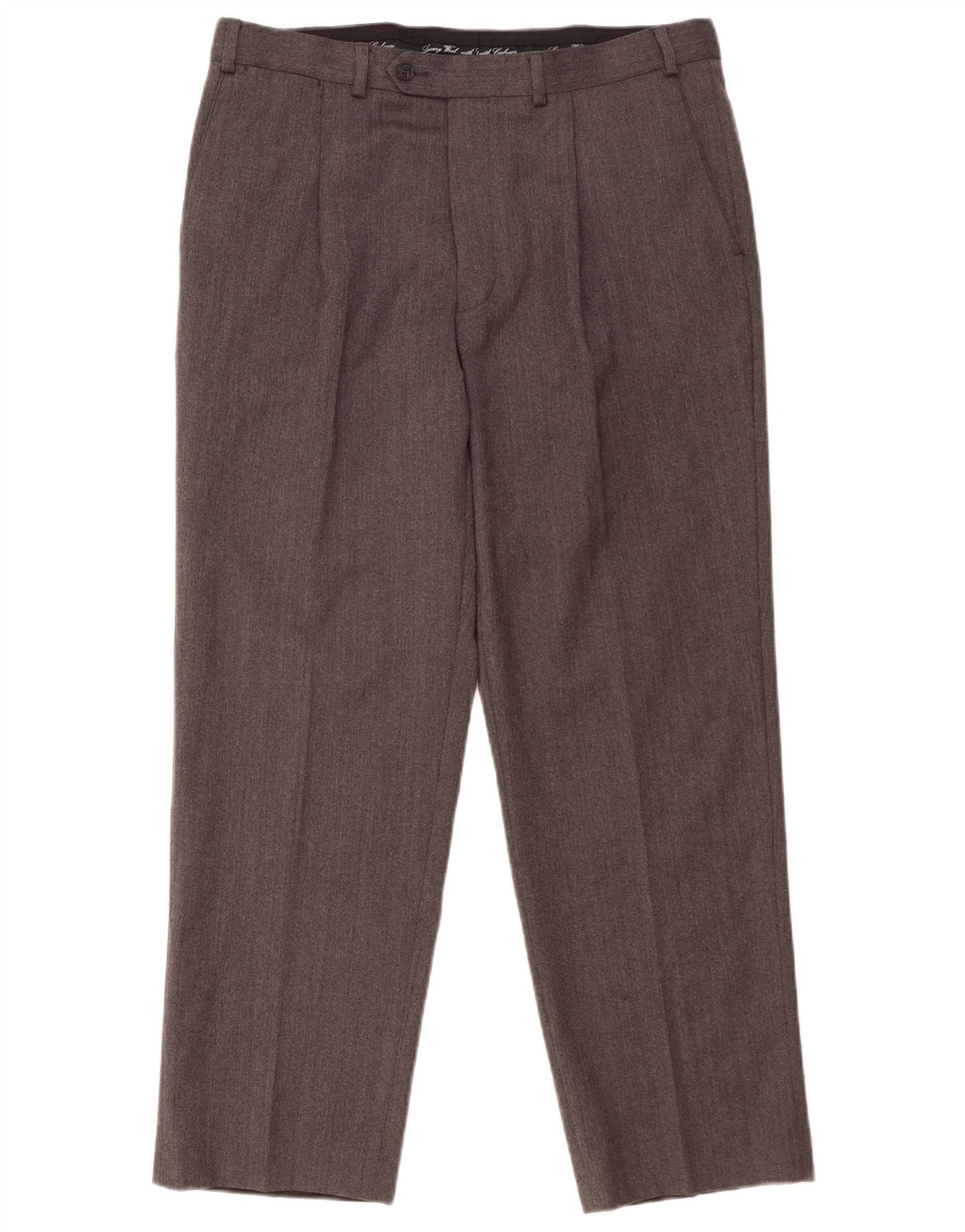 MARKS & SPENCER Pantaloni de costum pentru bărbați L36 L29 Lână gri