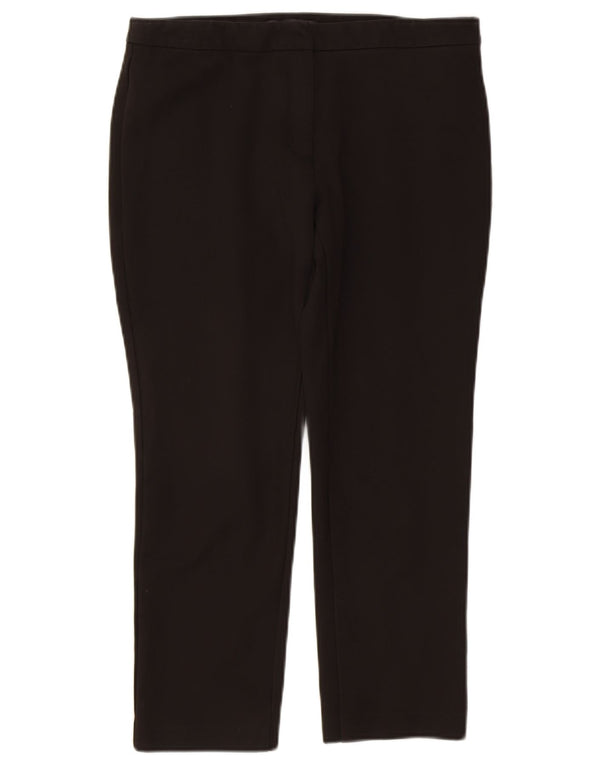 Pantaloni tăiați drepti pentru femei Marks & Spencer UK 12 Medium W30 L25 Negru