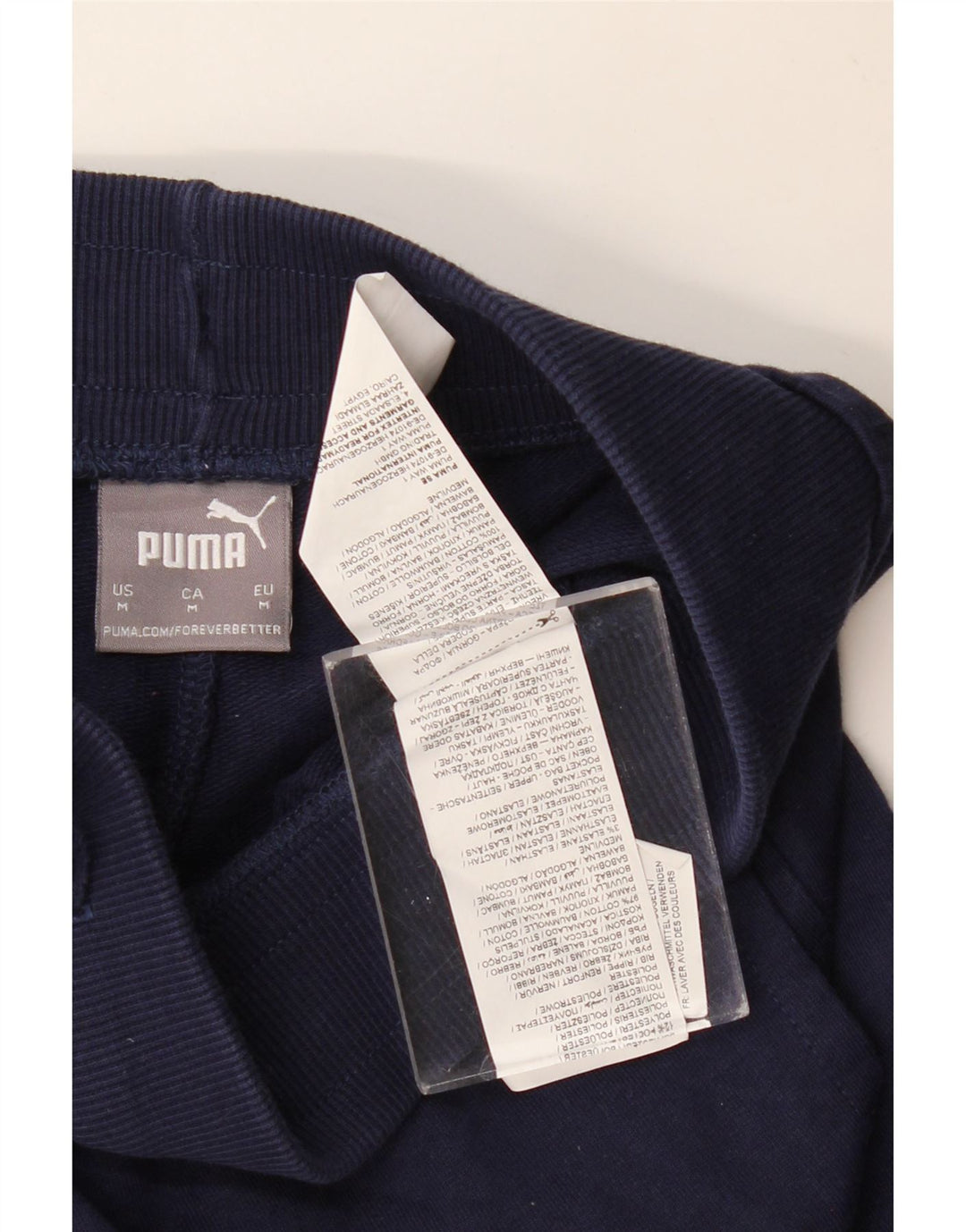 Pantaloni scurți sport grafic PUMA pentru bărbați, bumbac mediu albastru bleumarin