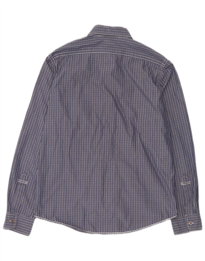 Cămașă pentru bărbați RALPH LAUREN, bumbac vichy albastru mediu