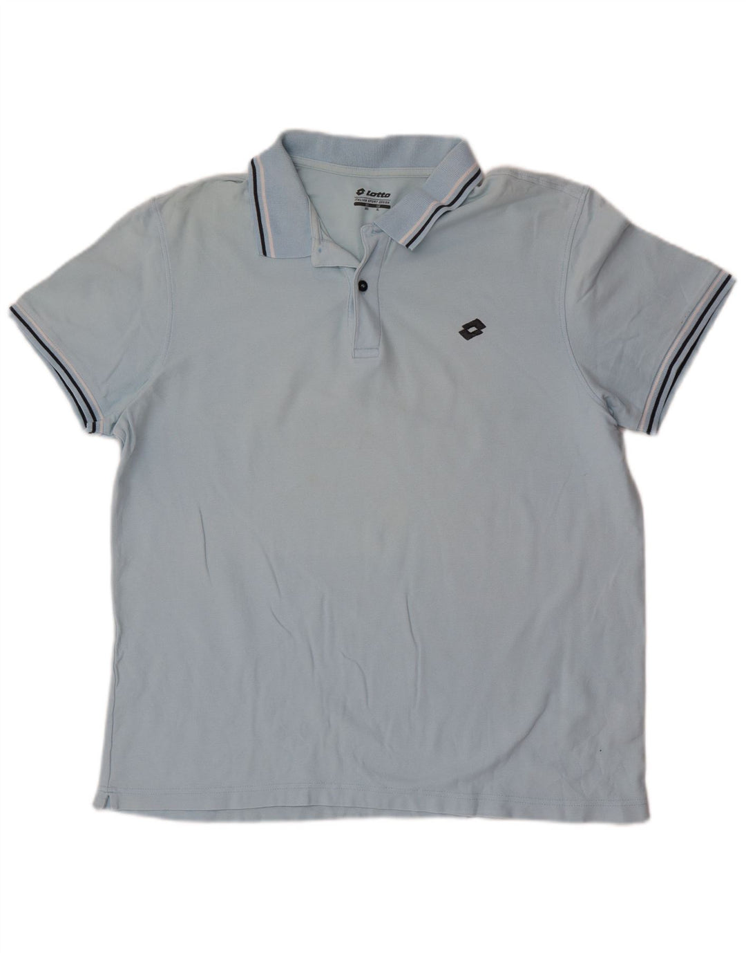 Tricou polo pentru bărbați Lotto XL cu dungi albastre