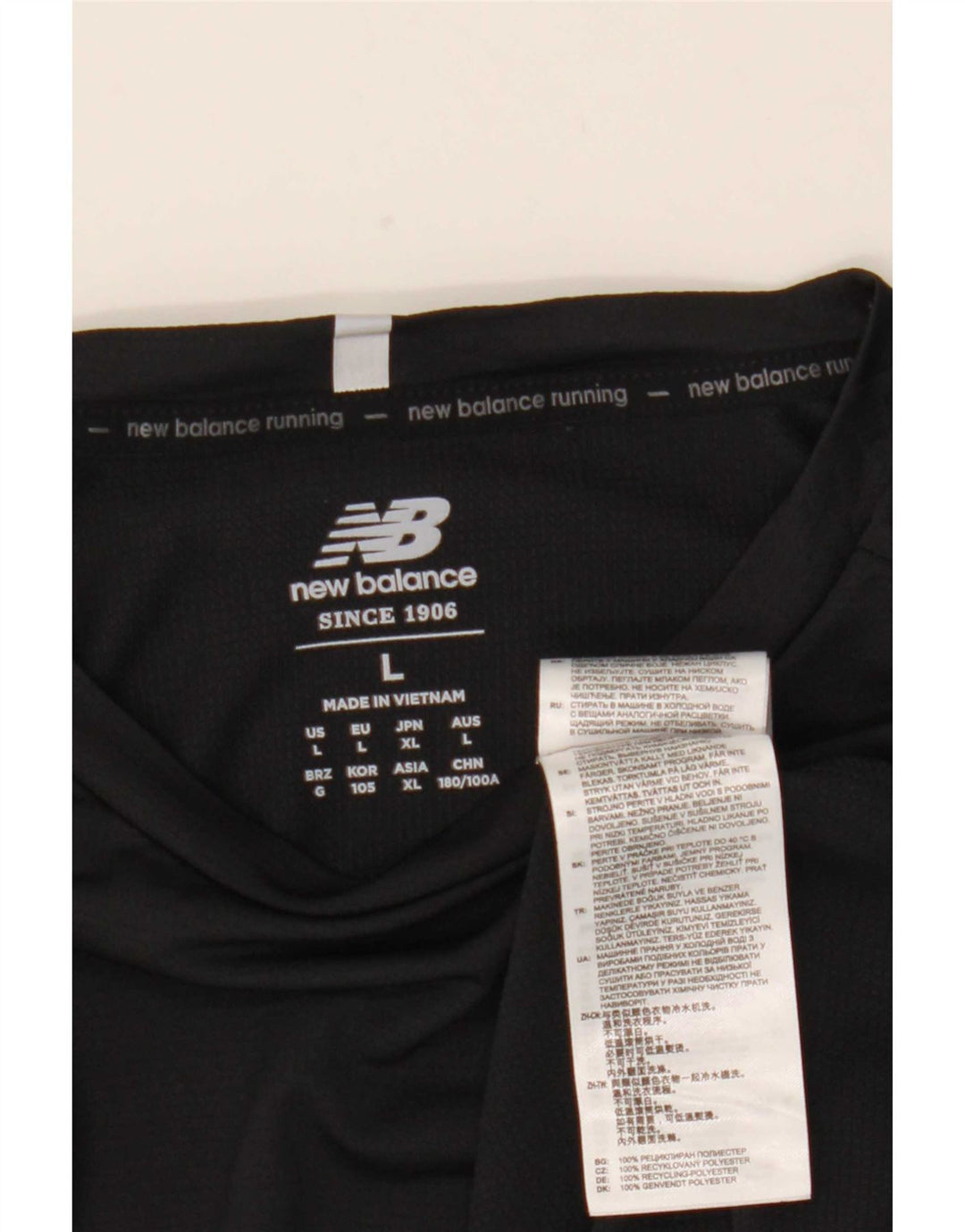 Top pentru bărbați New Balance cu mânecă lungă, mare, negru, poliester