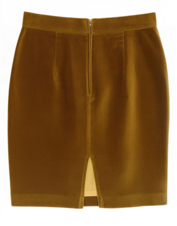 Fusta creion Benetton pentru femei din catifea IT 44 Medium W28 Bumbac kaki