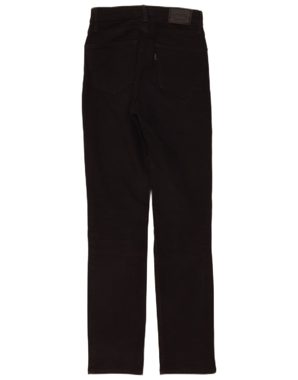 Blugi drepti cu talie mare Levi's 724, bumbac negru, W25 L30