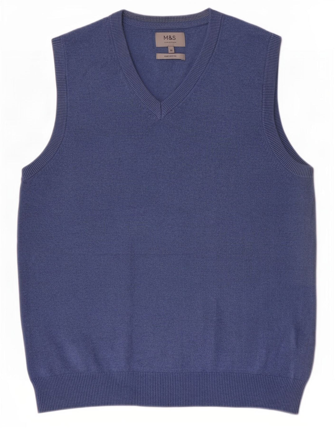 Marks & Spencer Vestă pentru bărbați Tank Top Bumbac albastru mediu