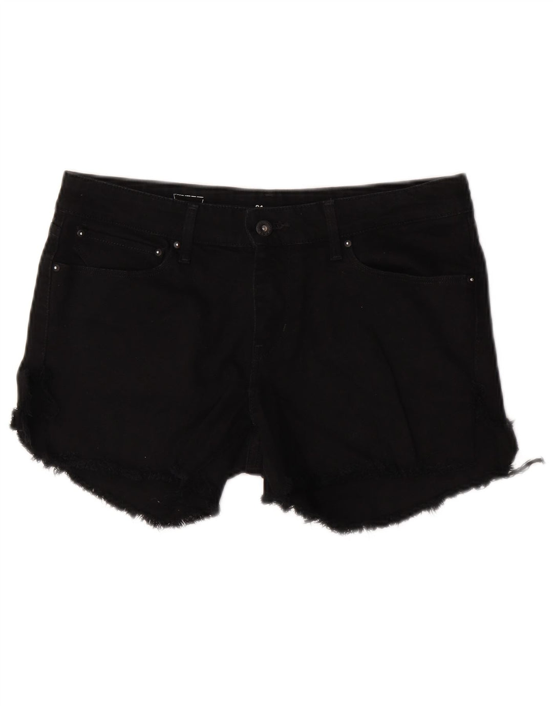 Pantaloni scurți Levi's de denim pentru femei W31 bumbac mediu negru