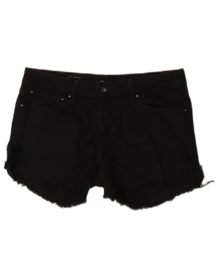 Pantaloni scurți Levi's de denim pentru femei W31 bumbac mediu negru
