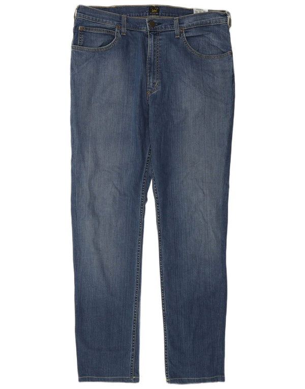 Blugi Lee Brooklyn Straight pentru bărbați W36 L32 Bumbac albastru