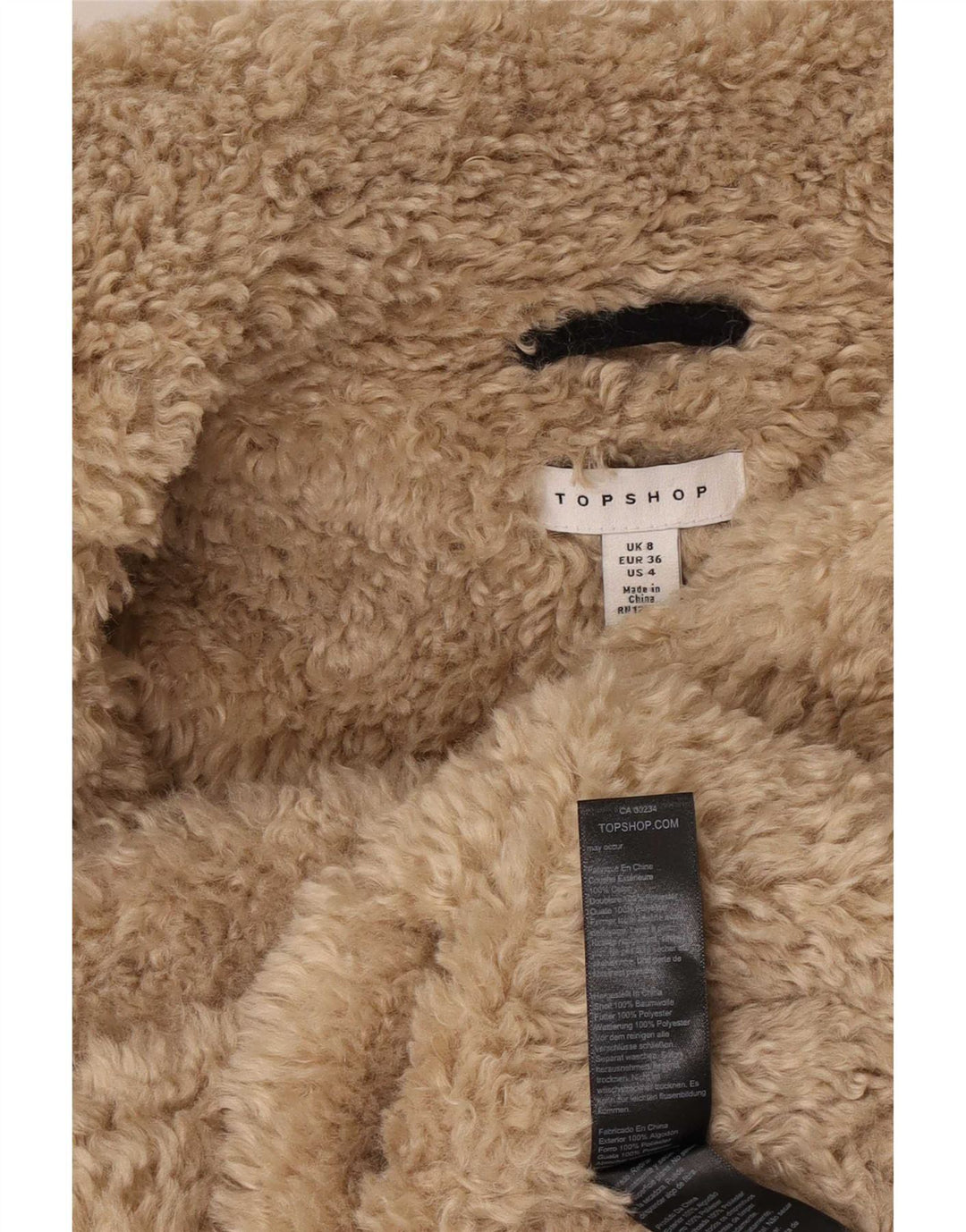 Topshop Jachetă oversized din velur pentru femei UK 8 Small Black Colorblock
