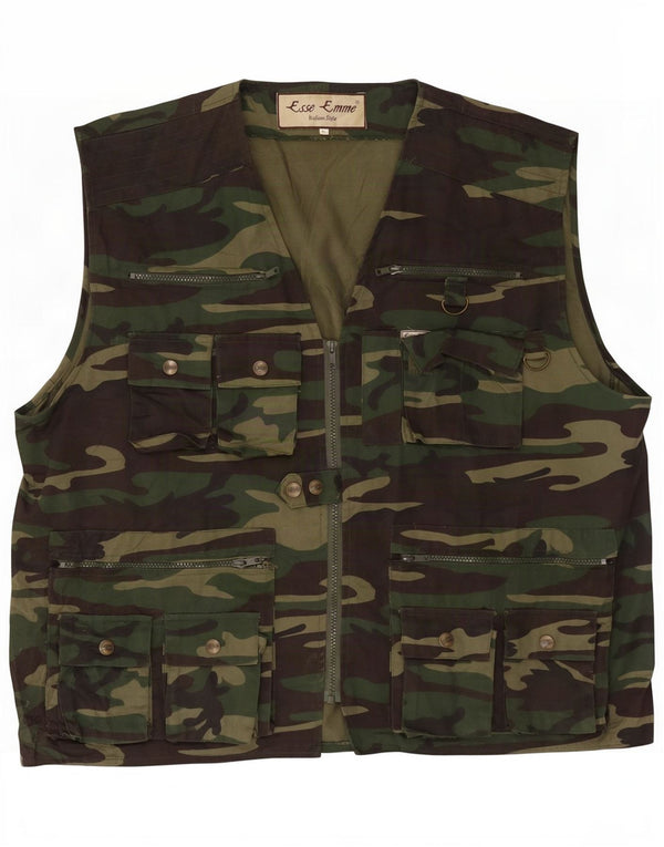ESSE EMME Gilet utilitar pentru bărbați UK 42 XL Kaki Camouflage Poliester