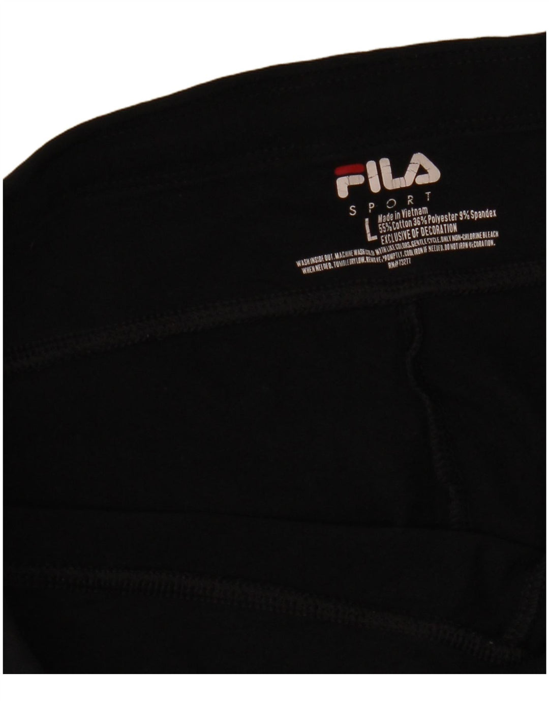 Pantaloni de trening FILA pentru femei UK 14, mari, negru, bumbac