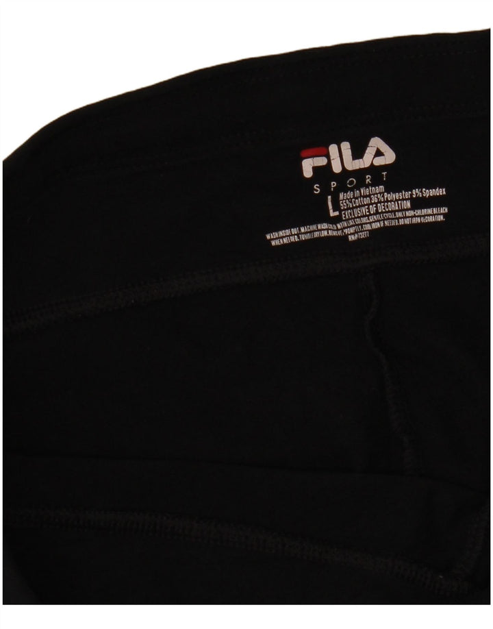 Pantaloni de trening FILA pentru femei UK 14, mari, negru, bumbac