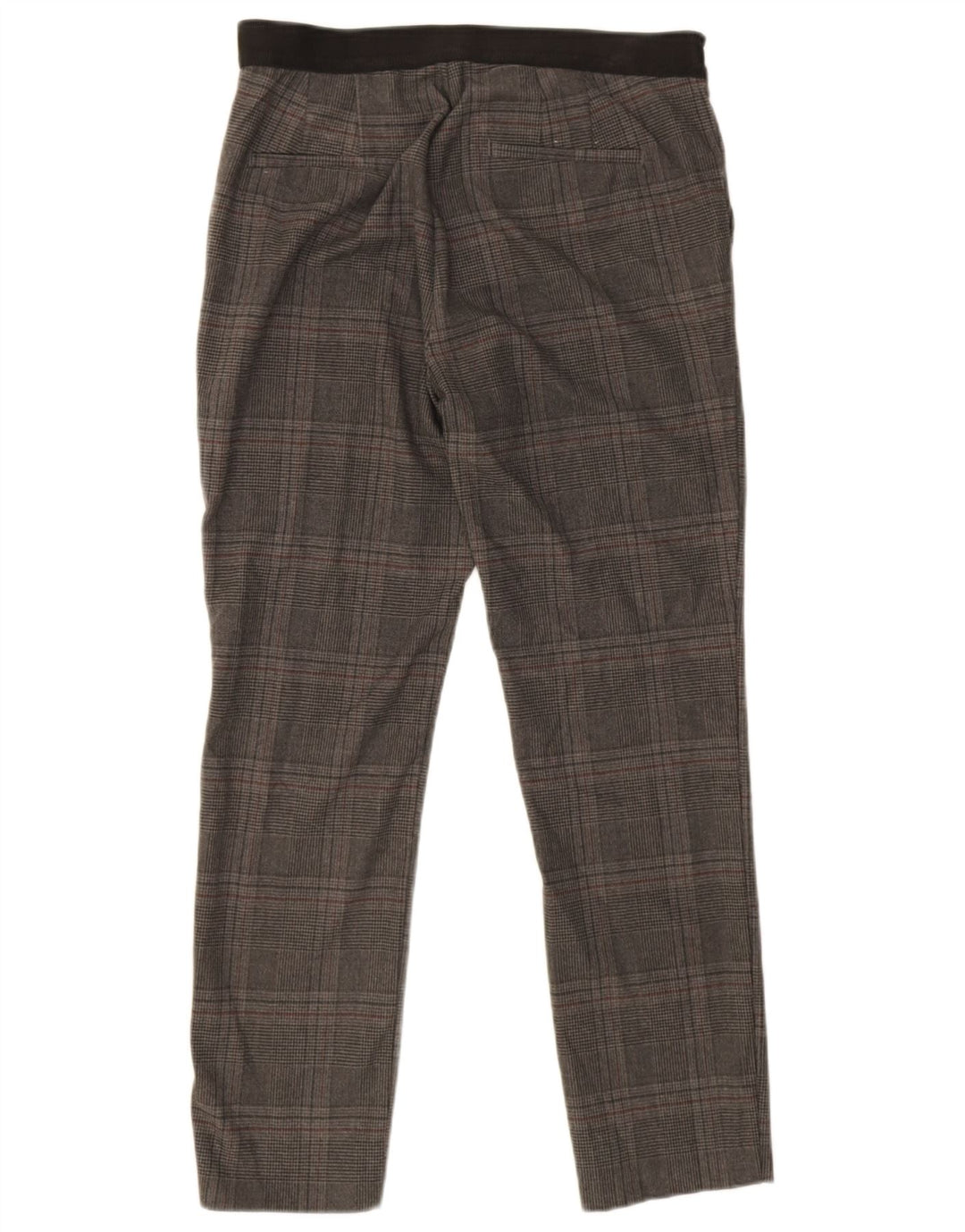 Pantaloni chino slim pentru femei Zara Mediu L32 L26 Poliester cu carouri gri
