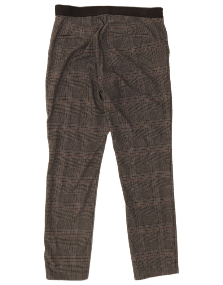 Pantaloni chino slim pentru femei Zara Mediu L32 L26 Poliester cu carouri gri