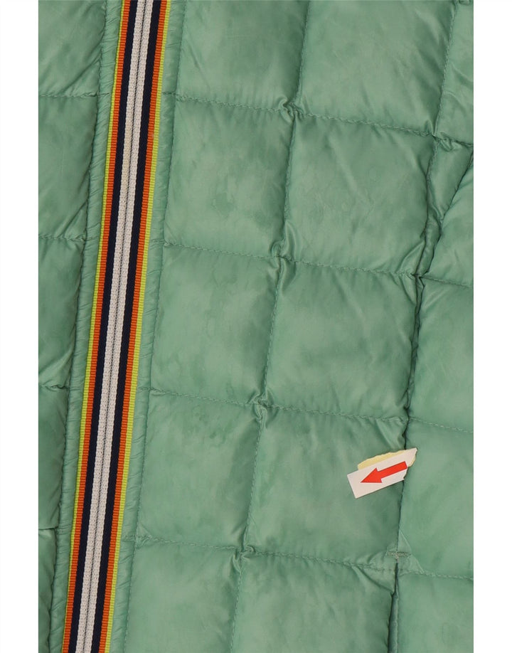 Jachetă căptușită reversibilă cu glugă K-Way pentru fete 11-12 ani poliamidă alb negru