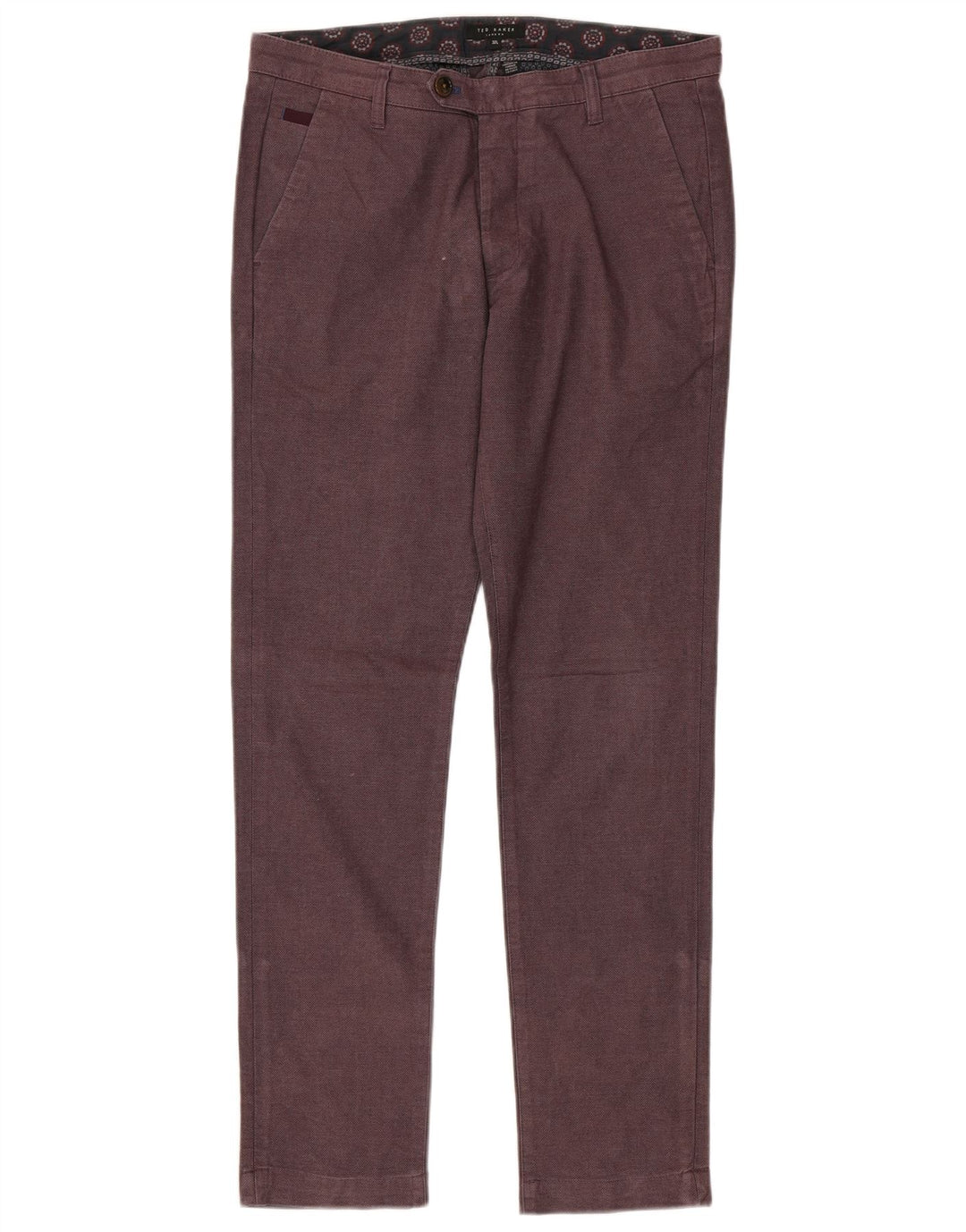 Ted Baker Pantaloni de costum slim pentru bărbați L32 L32 bumbac maro