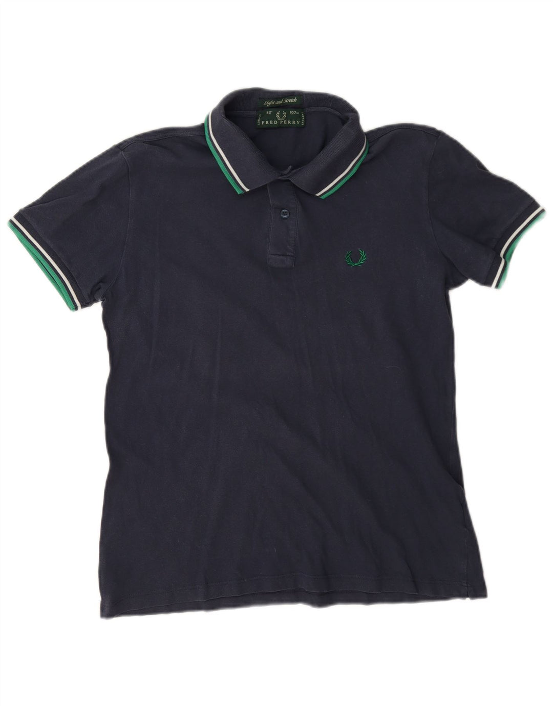 Cămașă polo pentru bărbați Fred Perry, ușor și elastic, din bumbac bleumarin mediu