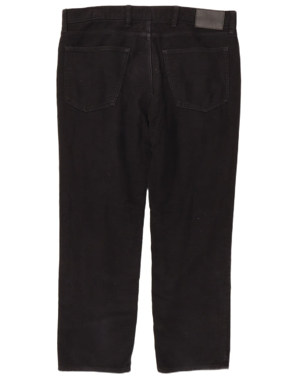 Pantaloni casual pentru bărbați Marks & Spencer, cu ajustare normală, L38 L29, bumbac negru