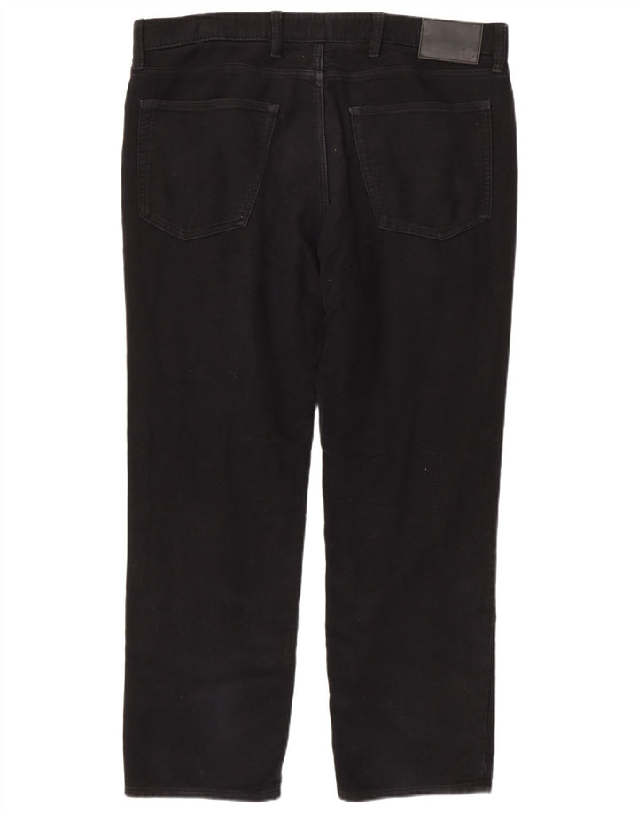 Pantaloni casual pentru bărbați Marks & Spencer, cu ajustare normală, L38 L29, bumbac negru