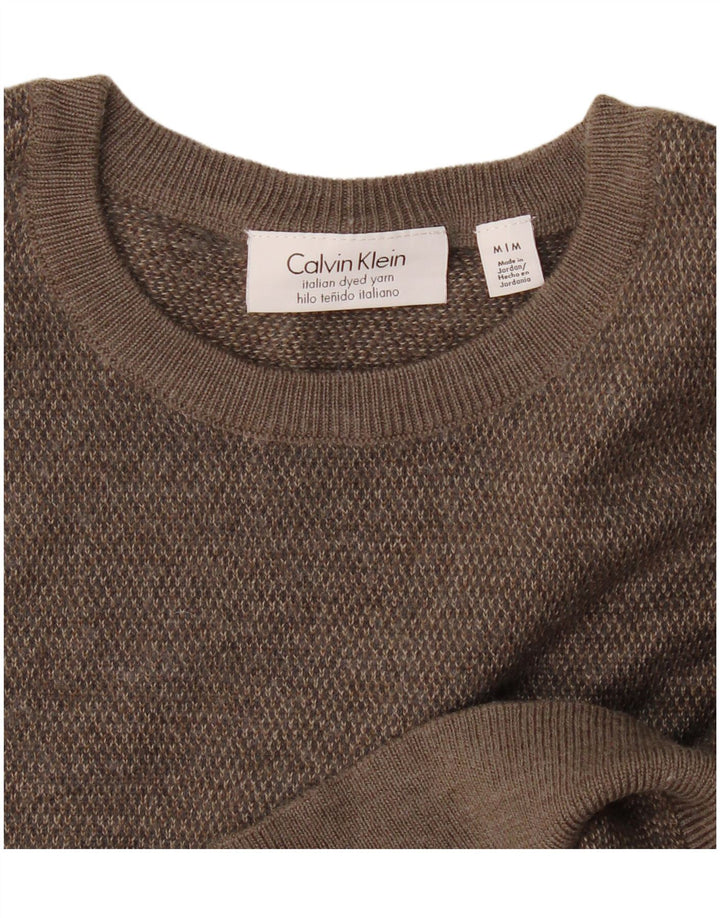 Pulover Calvin Klein pentru bărbați cu gât crew, gri mediu
