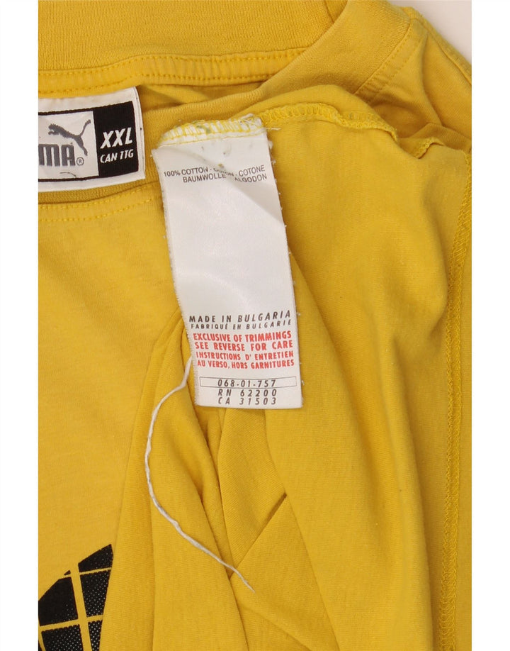 Tricou grafic Puma pentru bărbați Top 2XL Bumbac galben