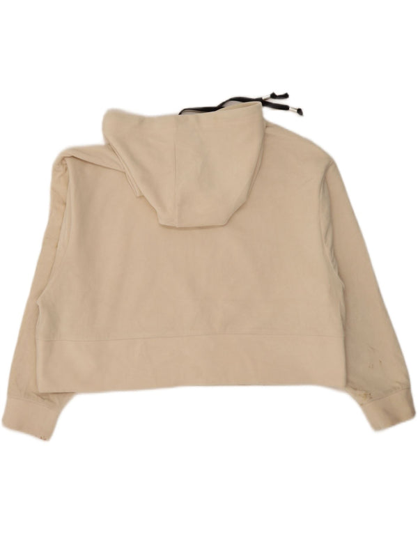 Pulover Oversized Crop Velour pentru femei Zara UK 14 Bej mediu