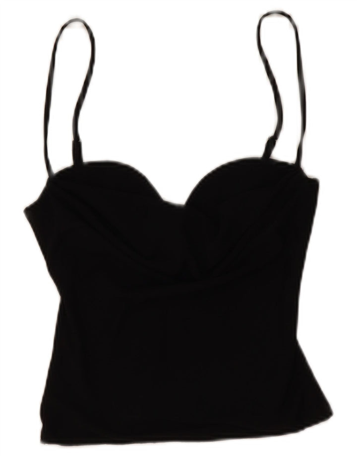 Top Crop pentru femei Zara UK 6 XS Negru