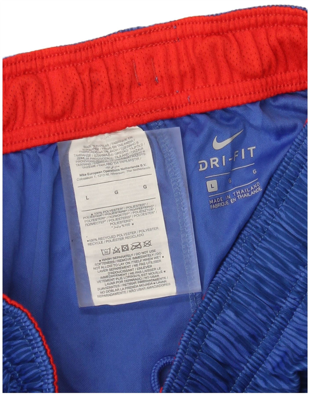 Pantaloni scurți sport Nike pentru bărbați Dri Fit, cu model abstract, colorate mari, albastre