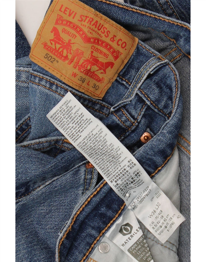 Blugi conici pentru bărbați Levi's 502 W36 L30 Bumbac albastru
