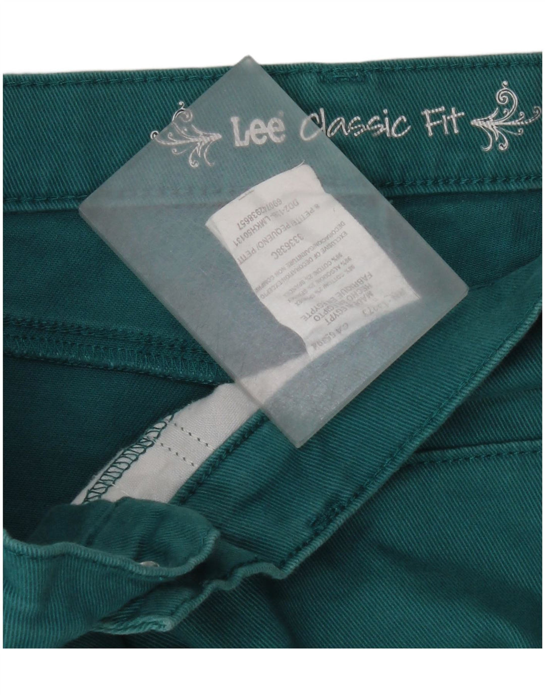 Pantaloni scurți din denim pentru femei Lee, cu ajustare clasică, US 8 Medium W30, bumbac verde