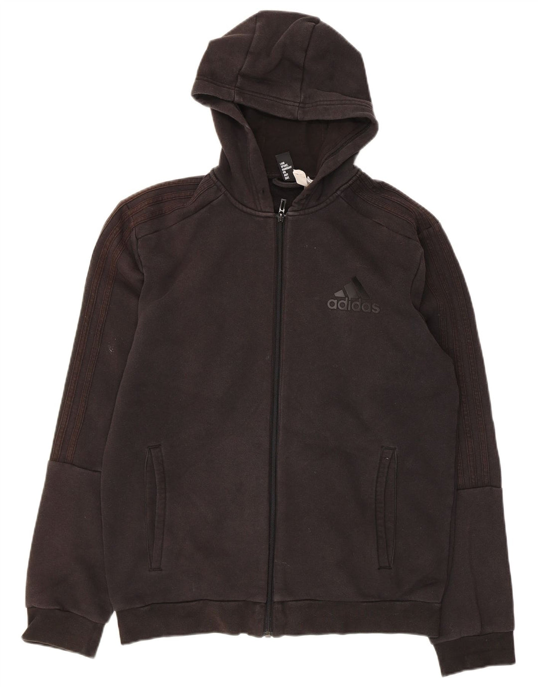 Pulover ADIDAS pentru bărbați, cu fermoar, bumbac mediu negru