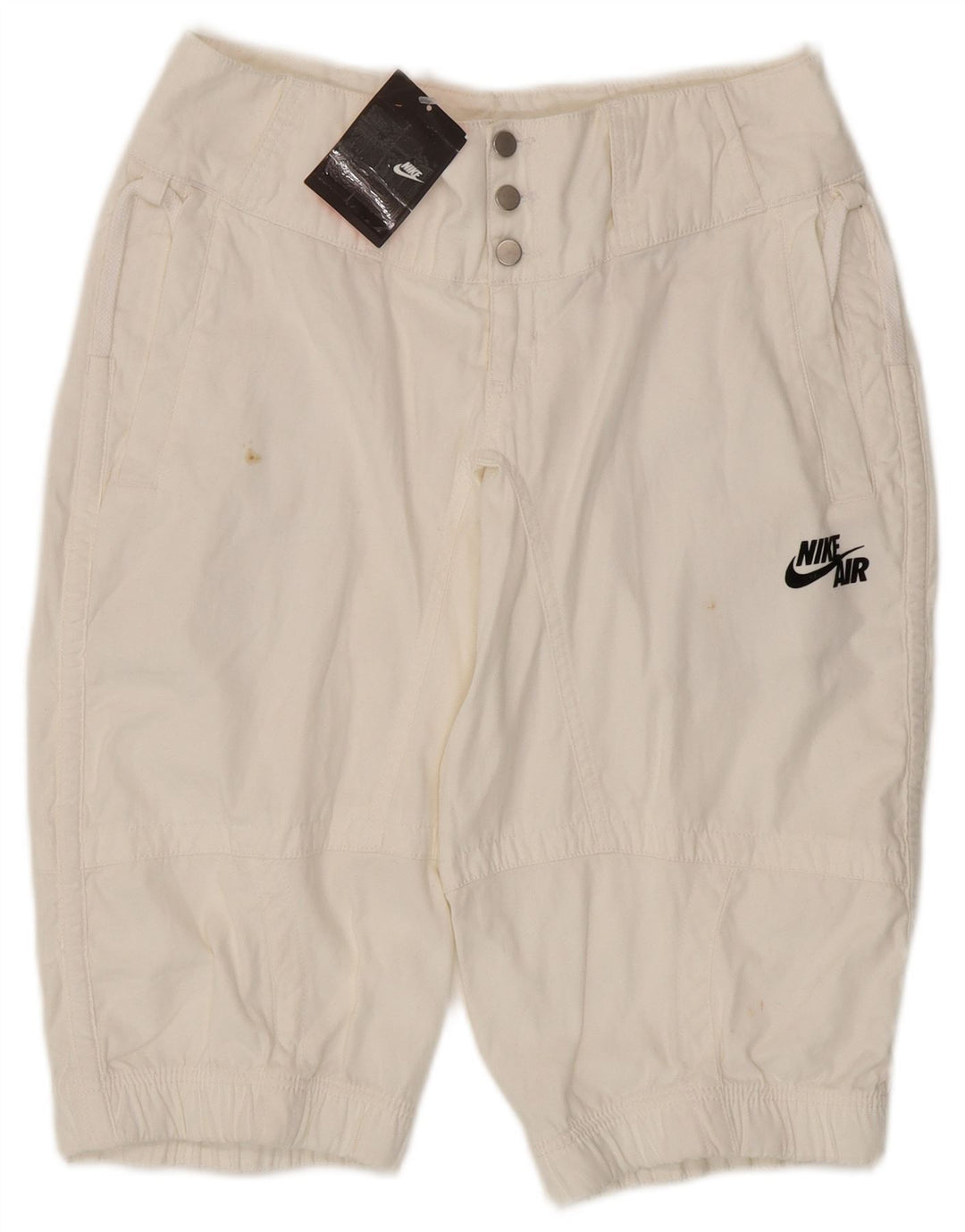 Pantaloni scurti chino pentru femei NIKE UK 8 Small W30 Bumbac alb