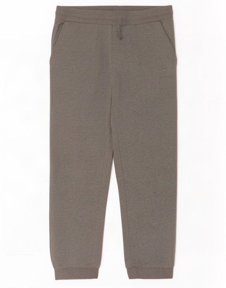 Pantaloni de trening grafic pentru bărbați Hummel Pantaloni de jogging din bumbac gri mediu