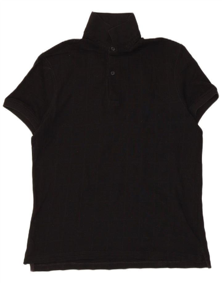 Tricou polo pentru bărbați MASSIMO DUTTI, mediu negru
