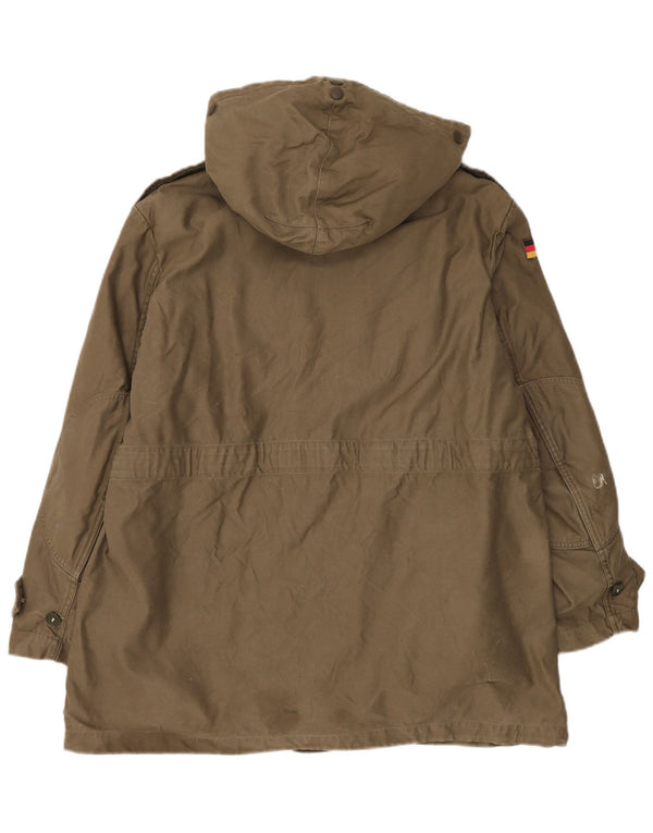 Jachetă parka militară cu glugă vintage pentru bărbați UK 40 mare kaki