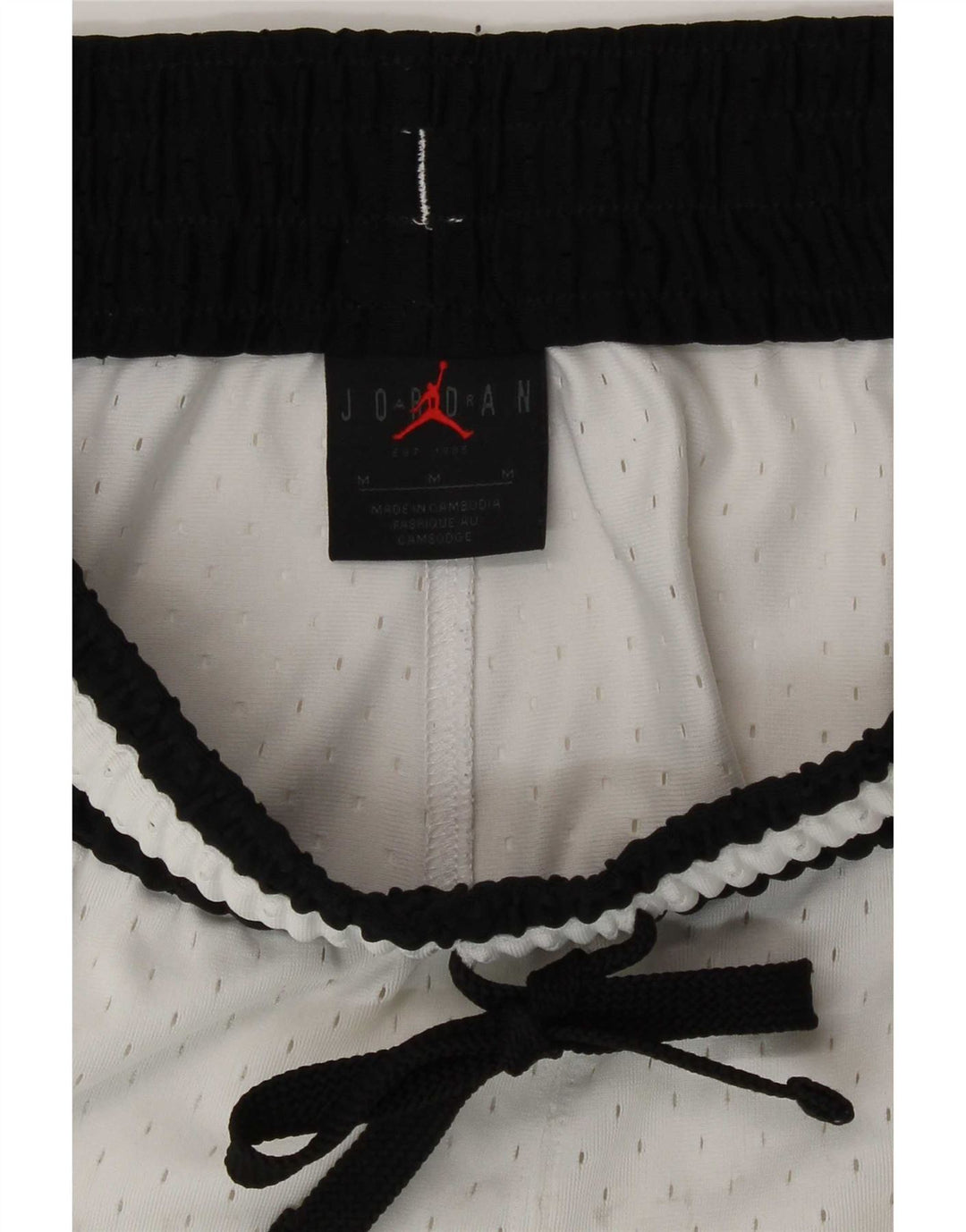 Pantaloni scurți sport grafic Dri Fit Jordan pentru bărbați, alb, mediu, poliester